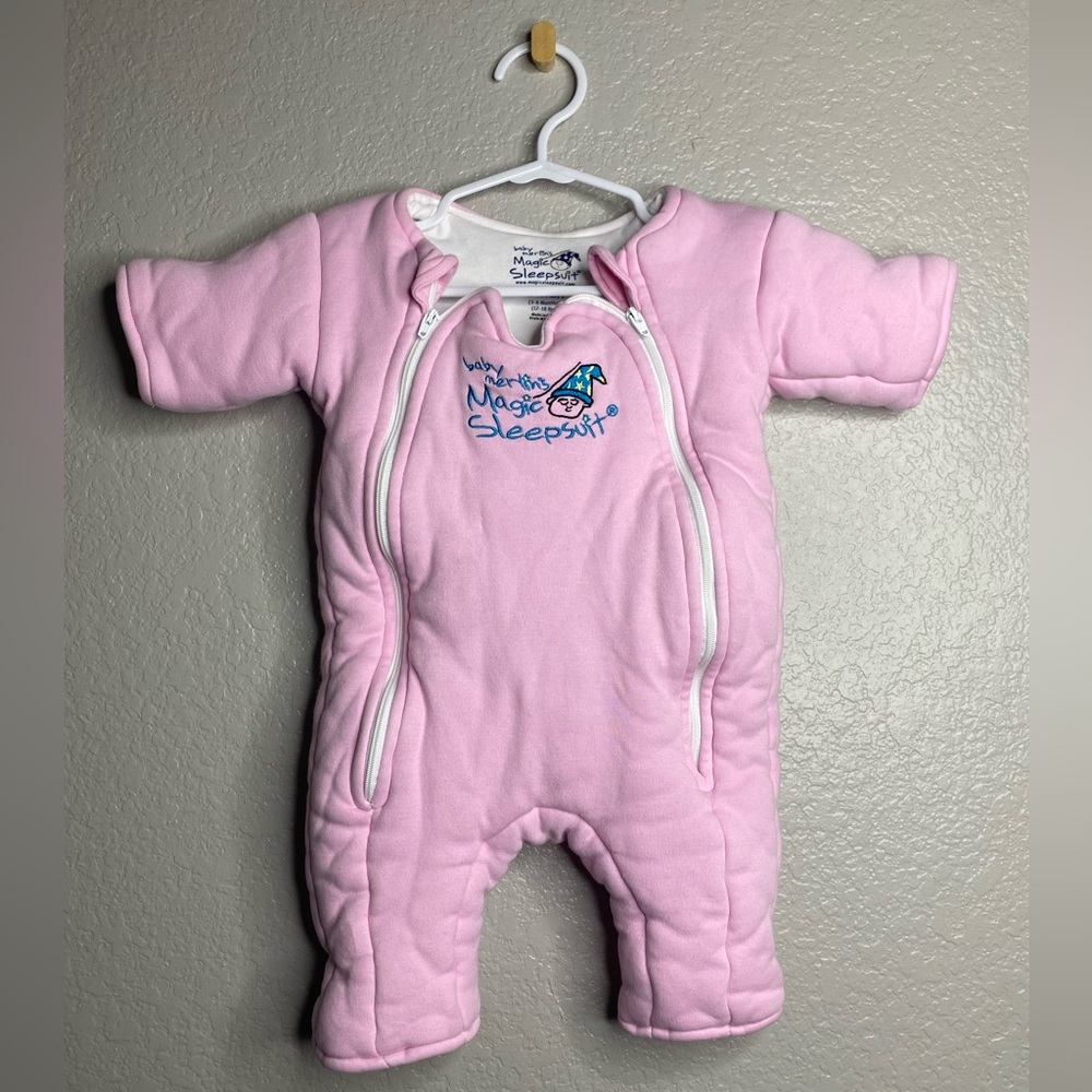 Baby Merlin’s Magic Sleep Suit Pink size 3-6 months